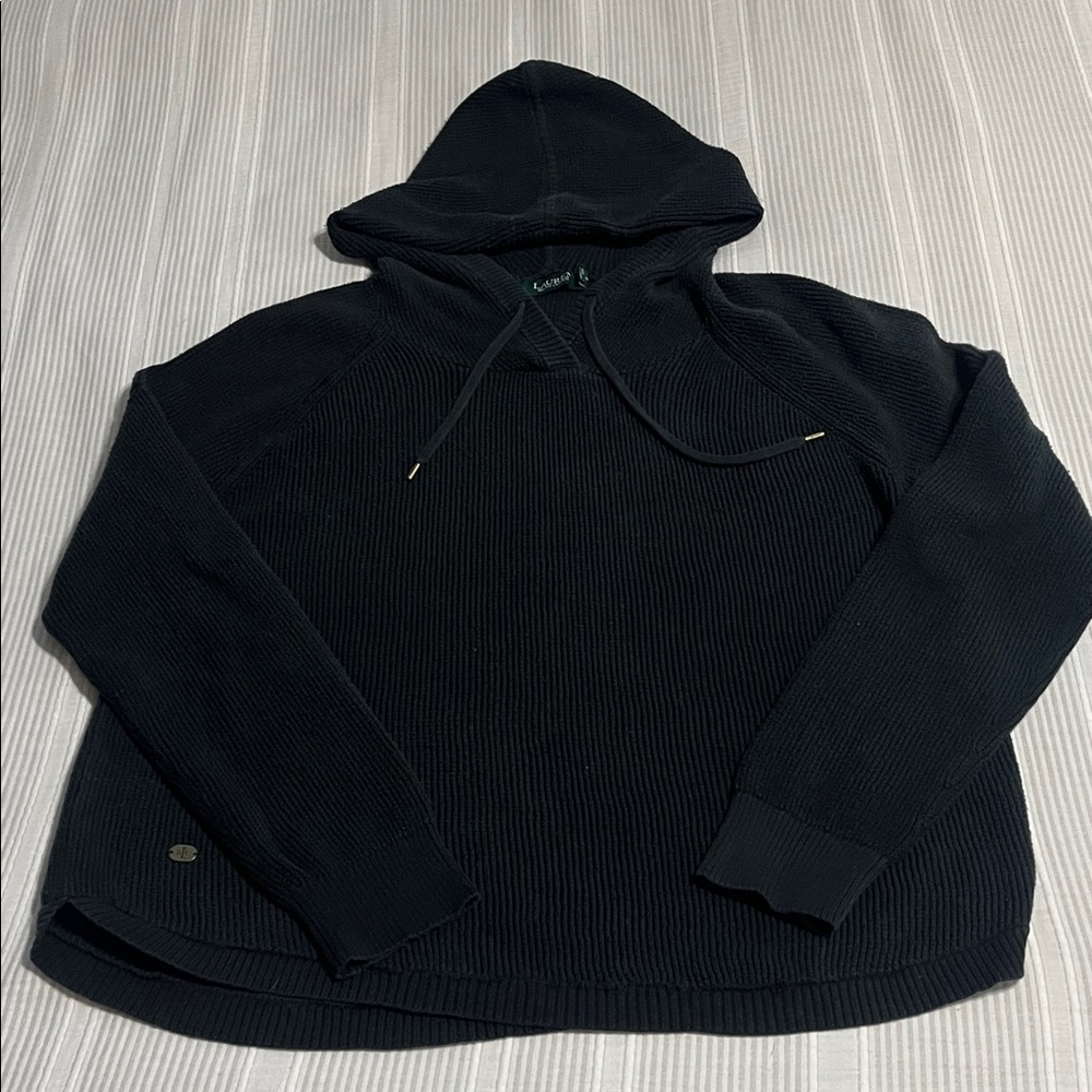 Ralph Lauren Black Knit Hoodie